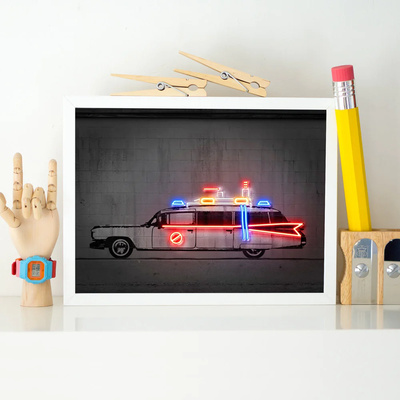 Print NEON ART - Ghost Car - 30 x 40 cm-2 Print NEON ART - Ghost Car - 30 x 40 cm-2