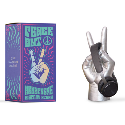 Peace sign organiser headphone display stand sculpture 13,5 x 28 x 9,5cm | 0.6Kg-1 Peace sign organiser headphone display stand sculpture 13,5 x 28 x 9,5cm | 0.6Kg-1