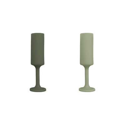 SEFF Σετ 2 Flute Ποτήρια 170ml - Sage & Olive-1 SEFF Σετ 2 Flute Ποτήρια 170ml - Sage & Olive-1