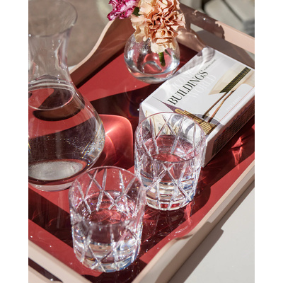 Lacquered Tray - Swell, Maroon/Pink M-2 Lacquered Tray - Swell, Maroon/Pink M-2