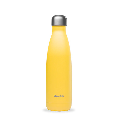 Insulated stainless steel bottle - Pop - Yellow - 0,5L Qwetch-1 Insulated stainless steel bottle - Pop - Yellow - 0,5L Qwetch-1