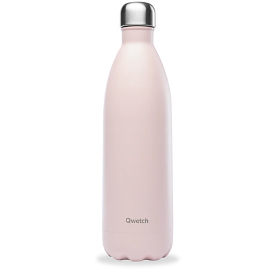 Insulated stainless steel bottle - Pastel - Pink - 1L Qwetch-1 Insulated stainless steel bottle - Pastel - Pink - 1L Qwetch-1