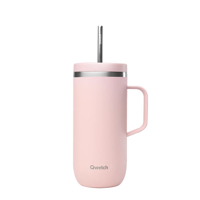 Ποτήρι Θερμός Pastel Ροζ Mε Xερούλι - 600ml-1 Ποτήρι Θερμός Pastel Ροζ Mε Xερούλι - 600ml-1