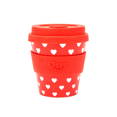 Travel Cup With Silicone Lid - Heart 230 ml-1 Travel Cup With Silicone Lid - Heart 230 ml-1