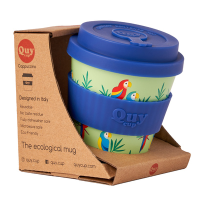 Travel Cup With Silicone Lid - Pappagallo 230 ml-2 Travel Cup With Silicone Lid - Pappagallo 230 ml-2