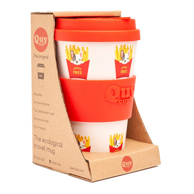 Travel Cup With Silicone Lid - French Fries 400 ml-2 Travel Cup With Silicone Lid - French Fries 400 ml-2