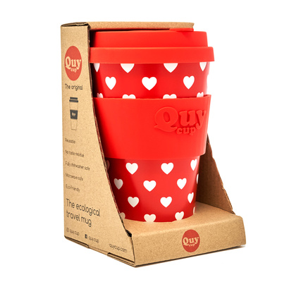 Travel Cup With Silicone Lid - Heart 400 ml-2 Travel Cup With Silicone Lid - Heart 400 ml-2