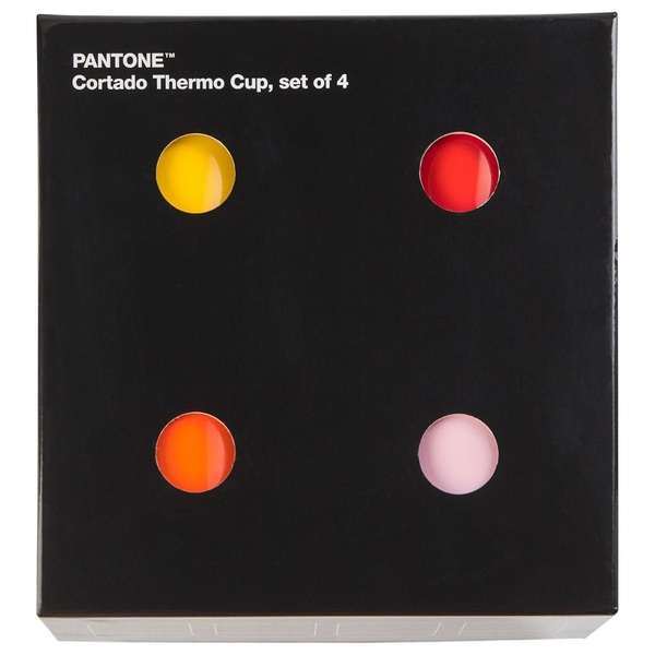 Pantone Thermo Cup Set - Yellow, Orange, Red, Light Pink - 8