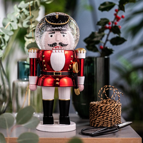 Snowglobe Nutcracker Red, 25 cm - The Giant Shiny - 2 Snowglobe Nutcracker Red, 25 cm - The Giant Shiny - 2