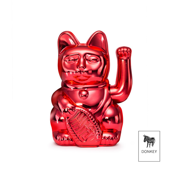 Lucky Cat - Shiny Red 8,5 x 10,5 x 15 cm