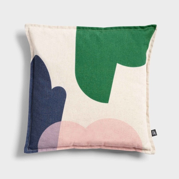 Square Cushion Collage - Green