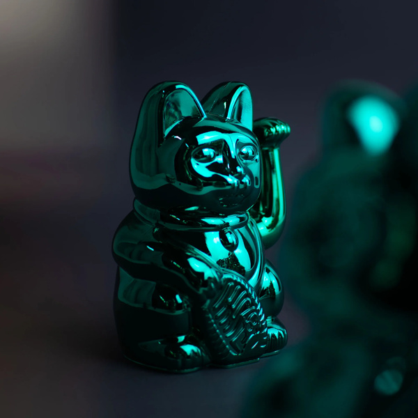 Τυχερή Γάτα Maneki Neko - Cosmic Edition Shiny Teal 15cm - 1 Τυχερή Γάτα Maneki Neko - Cosmic Edition Shiny Teal 15cm - 1