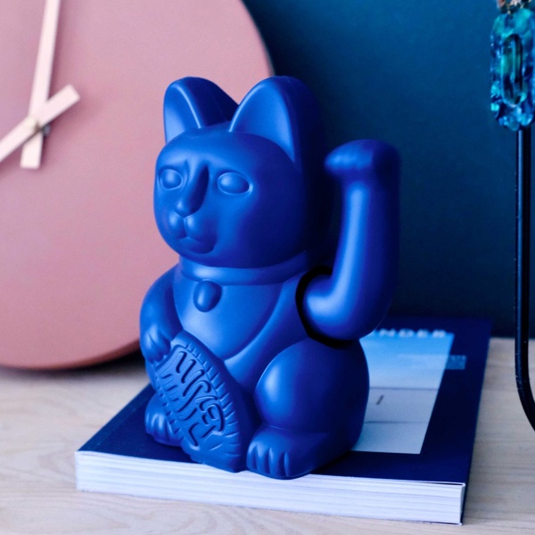 Lucky Cat - Dark Blue 8,5 x 10,5 x 15 cm - 6