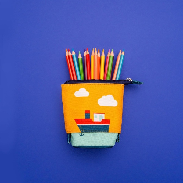 Pop Up Pencil Case 12 x 7 x 18 cm - Boat - 3 Pop Up Pencil Case 12 x 7 x 18 cm - Boat - 3