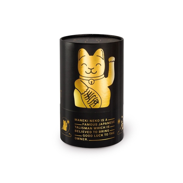 Τυχερή Γάτα Maneki Neko DONKEY σε Γυαλιστερό Χρυσό 15cm - 3