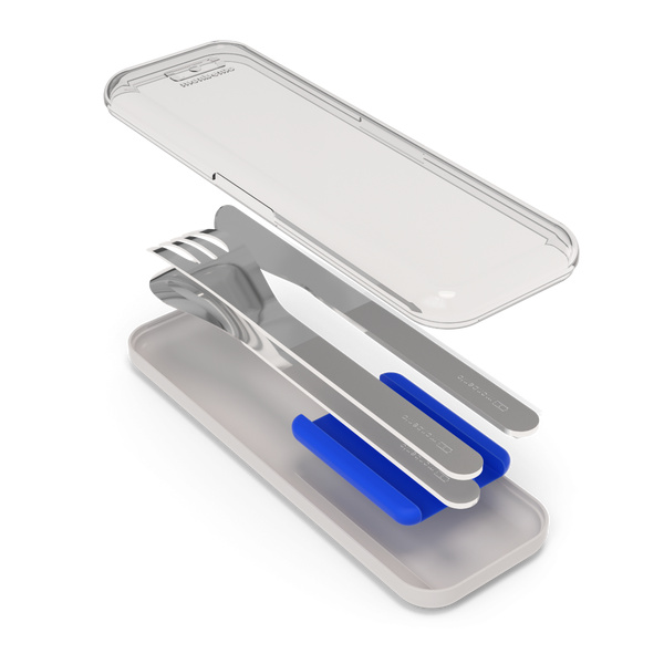 To-go cutlery set MB Slim Box - Blue - 3 To-go cutlery set MB Slim Box - Blue - 3