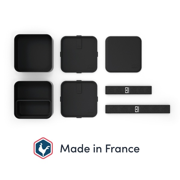1.7L Δοχείο Φαγητού Monbento MB Square (PP) Made in France - Black Onyx - 4