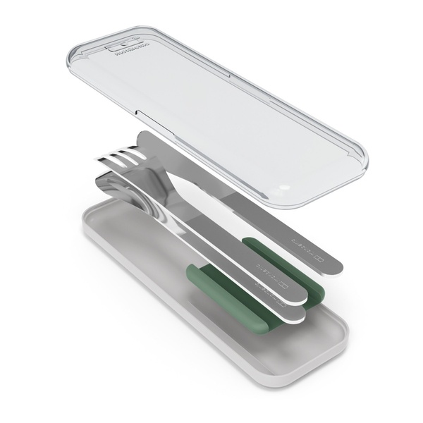 To-go cutlery set MB Slim Box - natural green - 5 To-go cutlery set MB Slim Box - natural green - 5