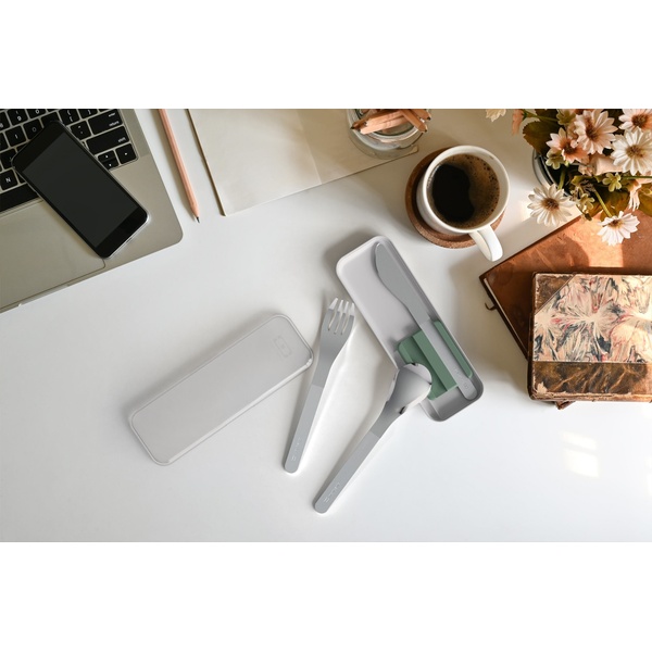 To-go cutlery set MB Slim Box - natural green - 2 To-go cutlery set MB Slim Box - natural green - 2