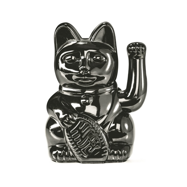 Τυχερή Γάτα Maneki Neko DONKEY σε Γυαλιστερό Μαύρο, 15 cm Τυχερή Γάτα Maneki Neko DONKEY σε Γυαλιστερό Μαύρο, 15 cm