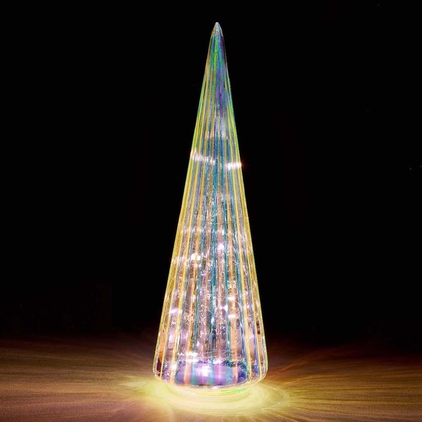 Δέντρο Χριστουγέννων ΜοΜΑ από Γυαλί & LED Φως, 37cm - Clear - 1