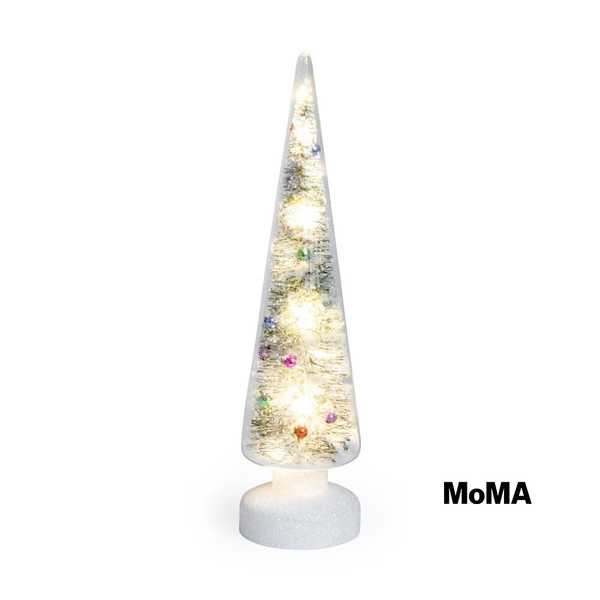 Christmas Tree by MoMA with Glass & LED Light, 35cm - Snowy Wonderland - 2