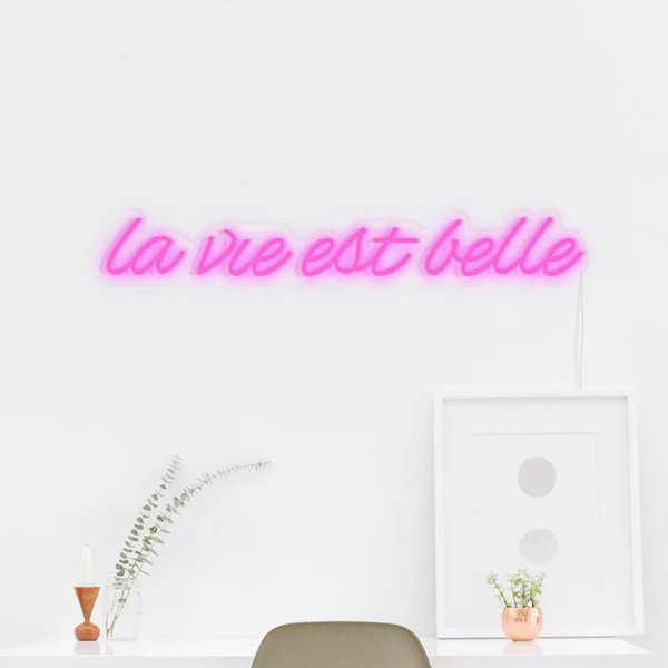 La Vie Est Belle Neon - Επιτοίχιο USB Φωτιστικό LED CANDY SHOCK, 40cm - 1