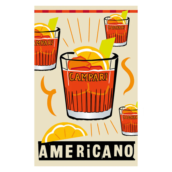 Αφίσα COCKTAILS - Americano - 30 x 40 cm