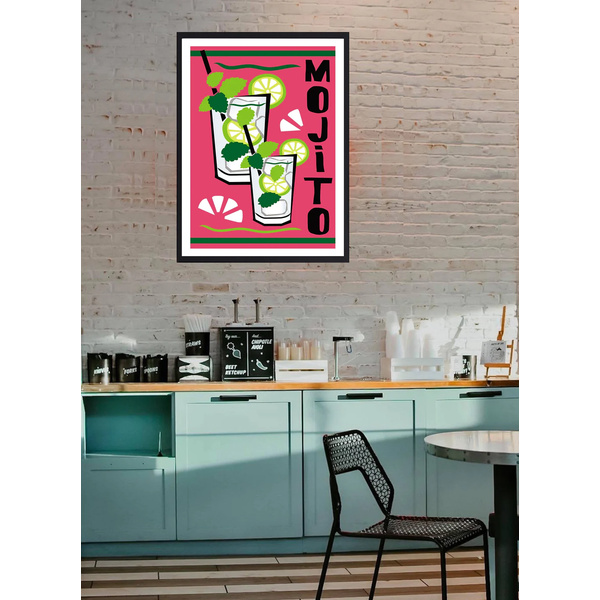 Αφίσα COCKTAILS - Mojito - 30 x 40 cm - 1