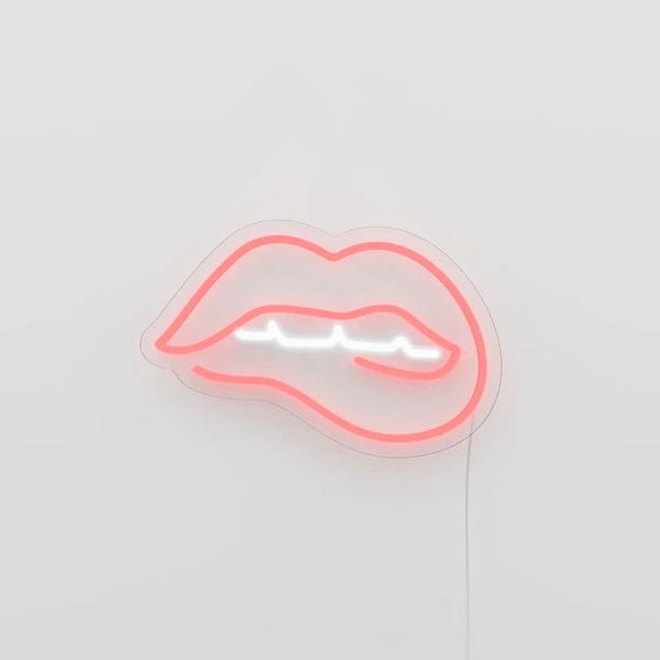 Επιτοίχιο USB Φωτιστικό Neon LED 40 x 19,2 x 0,55cm - Χείλη Επιτοίχιο USB Φωτιστικό Neon LED 40 x 19,2 x 0,55cm - Χείλη