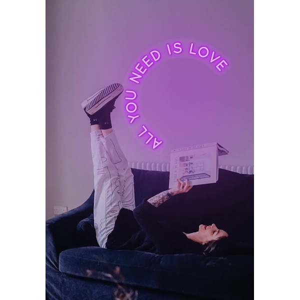 USB Neon LED 80 x 49,8 x 0,55cm - All you need is love - 1