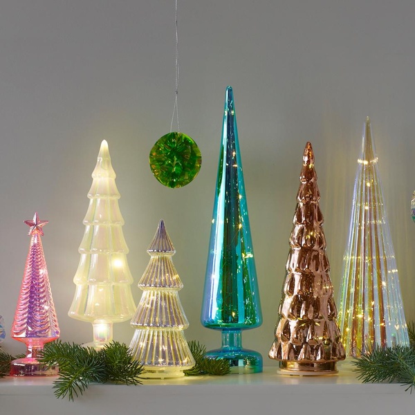 Δέντρο Χριστουγέννων ΜοΜΑ από Γυαλί & LED Φως, 37cm - Clear - 2