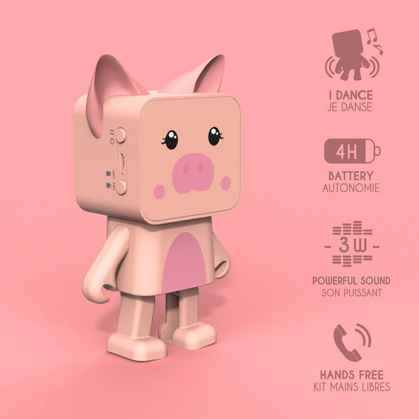 Speaker Dancing Animal Bluetooth, Pig - MOB - 5 Speaker Dancing Animal Bluetooth, Pig - MOB - 5