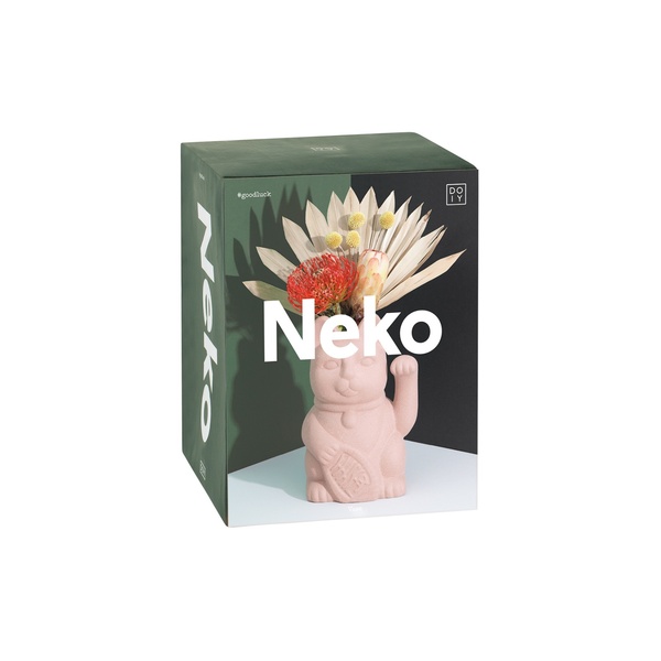 Ceramic Vase Meneki Neko 13x13x19.5 cm - Apricot - 3