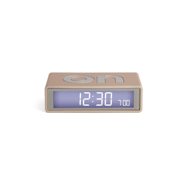 FLIP + Radio-controlled reversible LCD alarm clock (EU) - Soft Gold