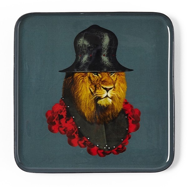 Lion Quichotte Square Tray 15x15 cm