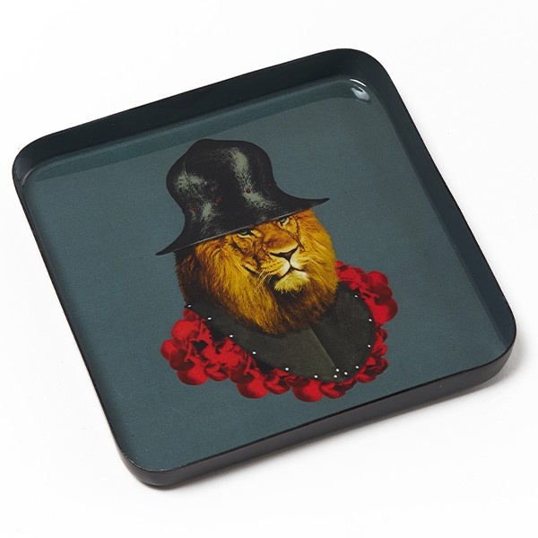 Lion Quichotte Square Tray 15x15 cm - 1
