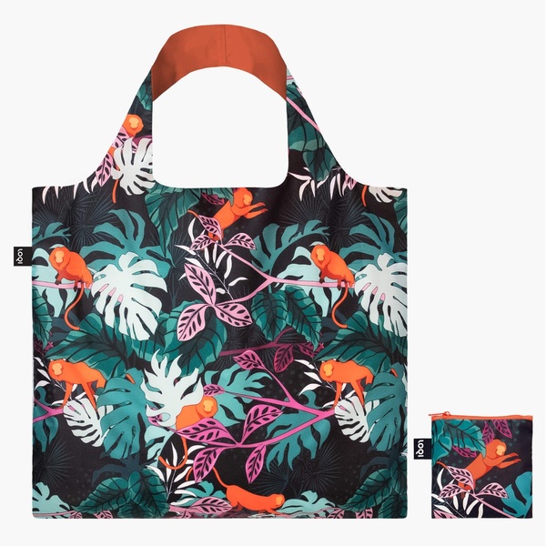 LOQI Bag Recycled | Glitter Power - Mata Monkey - 1 LOQI Bag Recycled | Glitter Power - Mata Monkey - 1