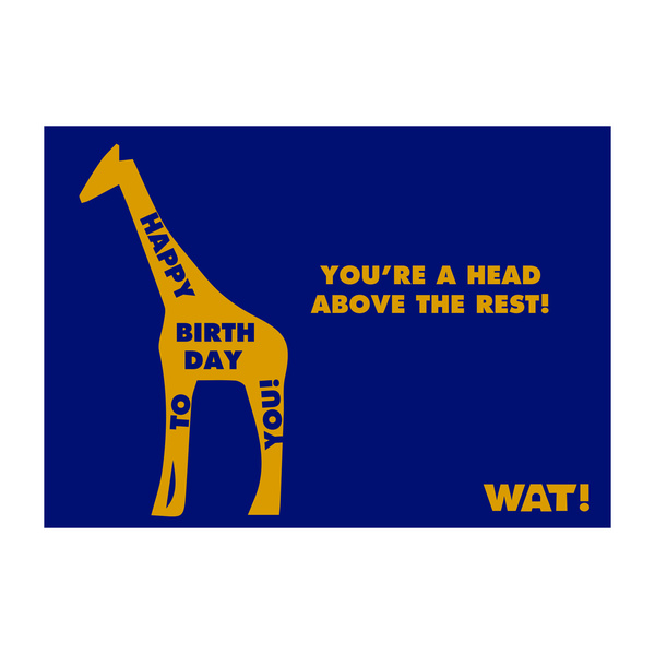 Greeting Card - Happy Birthday Giraffe