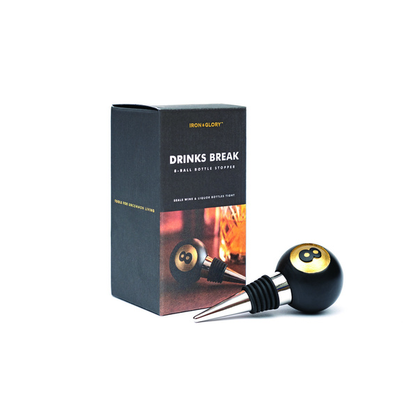 Πώμα Μπουκαλιού νο.8 Μπάλα Μπιλιάρδου, Drinks Break - Iron & Glory™, Suck UK™ - 5 Πώμα Μπουκαλιού νο.8 Μπάλα Μπιλιάρδου, Drinks Break - Iron & Glory™, Suck UK™ - 5