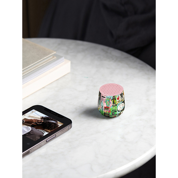 Lexon x Jean-Michel Basquiat | Wireless Bluetooth Speaker Mino+ - In Italian - 1 Lexon x Jean-Michel Basquiat | Wireless Bluetooth Speaker Mino+ - In Italian - 1