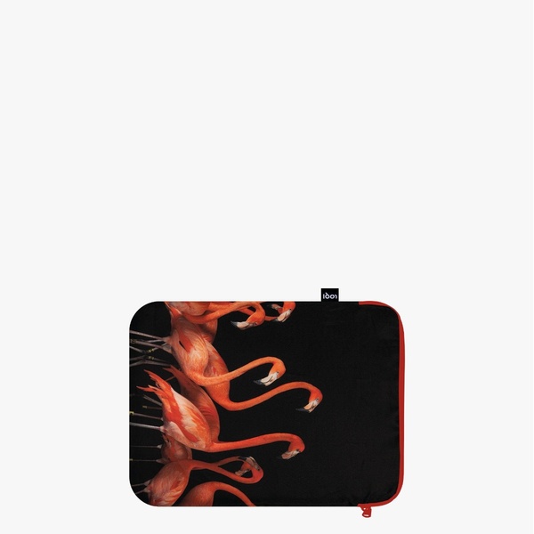 LOQI Laptop Cover Recycled | National Geographic - Flamingos - 4