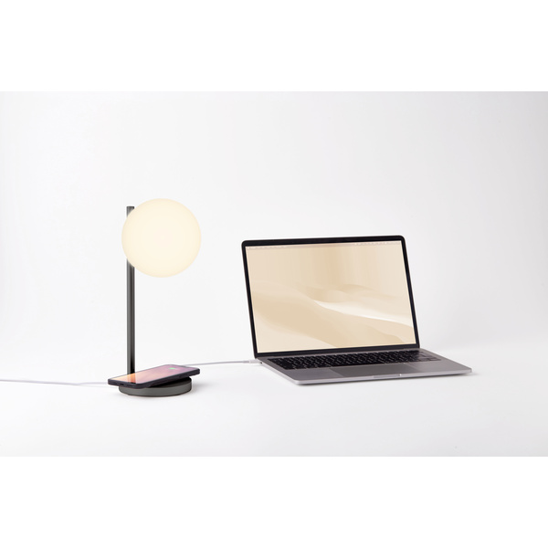Desk lamp with Charger - LEXON® BUBBLE LAMP - Gun Metal - 5