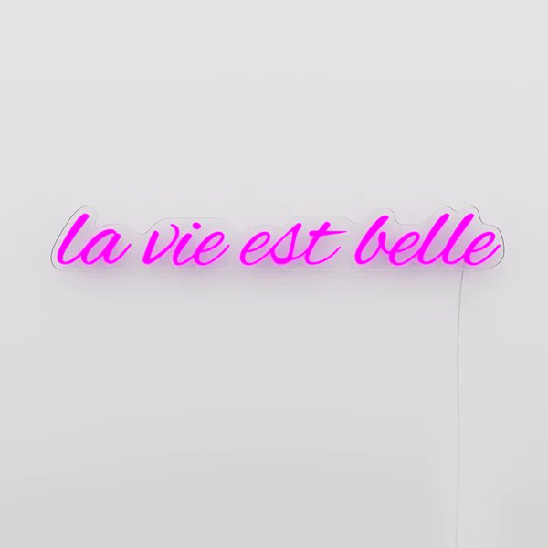 La Vie Est Belle Neon - Επιτοίχιο USB Φωτιστικό LED CANDY SHOCK, 40cm