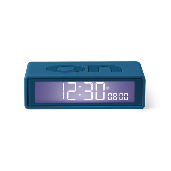 FLIP + Radio-controlled reversible LCD alarm clock - Dark Blue - 5