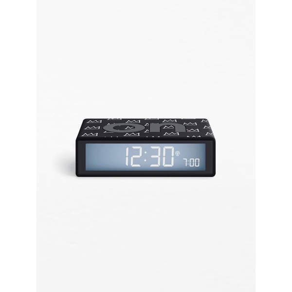 Lexon x Jean-Michel Basquiat | Reversible Alarm Clock FLIP+ - Crown Black Lexon x Jean-Michel Basquiat | Reversible Alarm Clock FLIP+ - Crown Black
