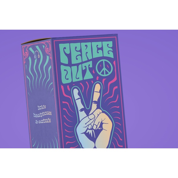 Peace sign organiser headphone display stand sculpture 13,5 x 28 x 9,5cm | 0.6Kg - 1 Peace sign organiser headphone display stand sculpture 13,5 x 28 x 9,5cm | 0.6Kg - 1