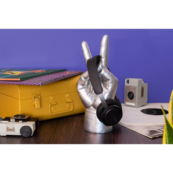 Peace sign organiser headphone display stand sculpture 13,5 x 28 x 9,5cm | 0.6Kg - 4 Peace sign organiser headphone display stand sculpture 13,5 x 28 x 9,5cm | 0.6Kg - 4