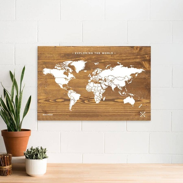 Woody Map - Wooden Edition - L 90 x 60cm - 2