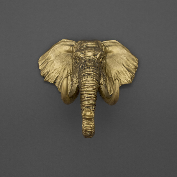Iron & Glory Gold Elephant Key Hanger 13 cm x 14 cm x 10 cm - Never Forget - 1 Iron & Glory Gold Elephant Key Hanger 13 cm x 14 cm x 10 cm - Never Forget - 1